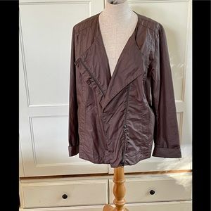 Eileen Fisher Waxed Cotton Moto Jacket